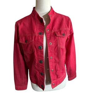 Classic High Sierra Red (leaning toward pink) Denim Jacket